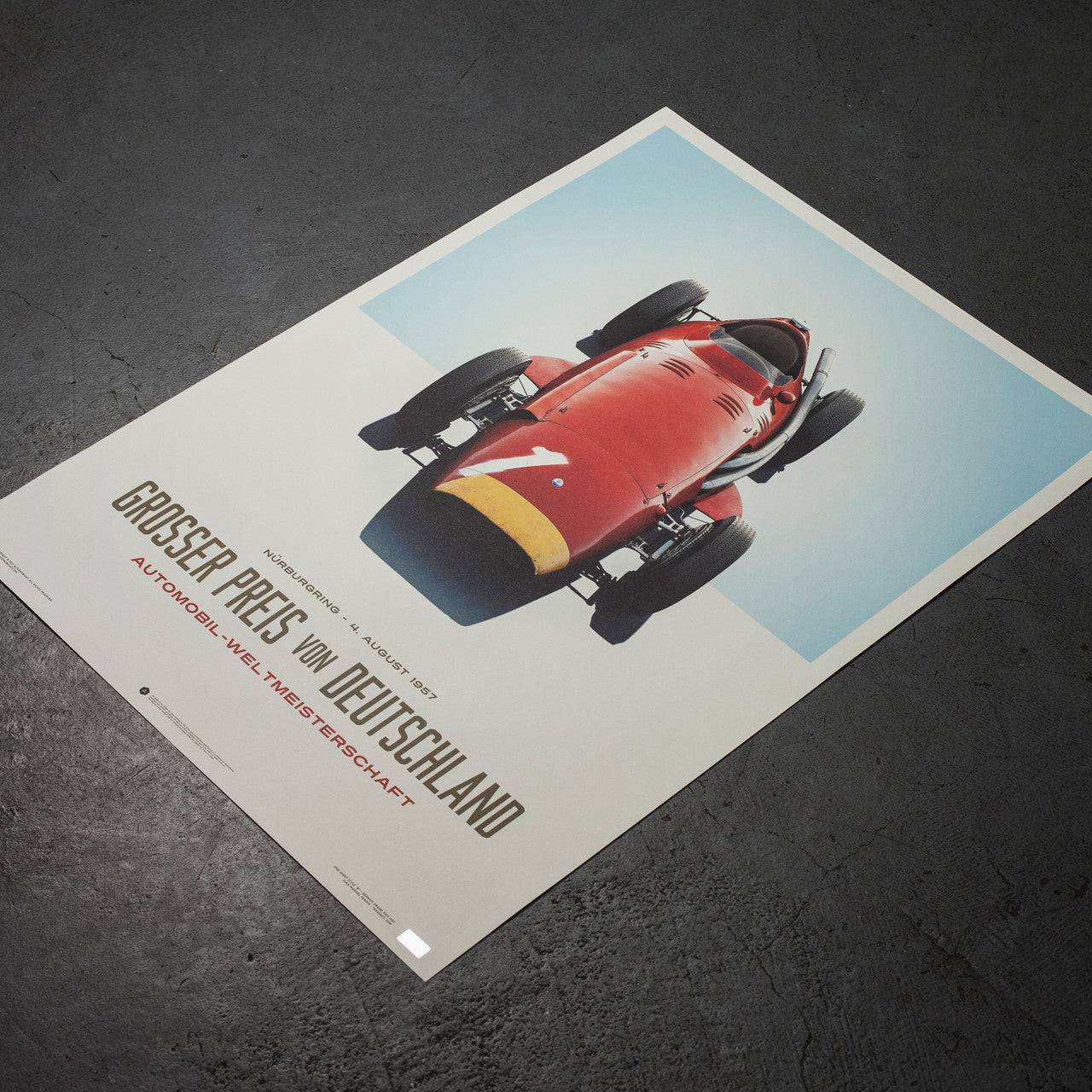 Maserati 250F - Juan Manuel Fangio - Red - German GP - Limited Poster