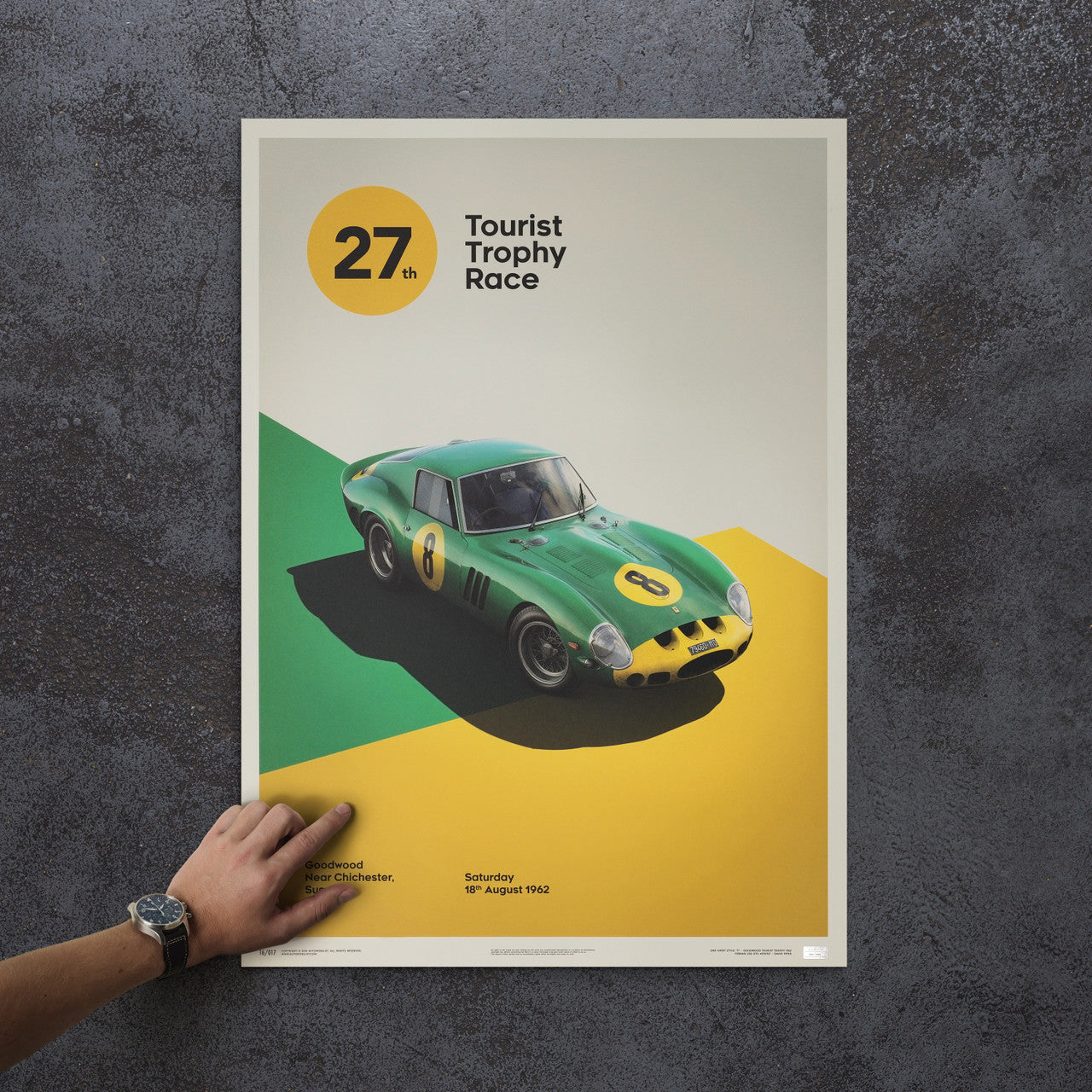 Ferrari 250 GTO - Green - Goodwood TT - 1962 - Limited Poster