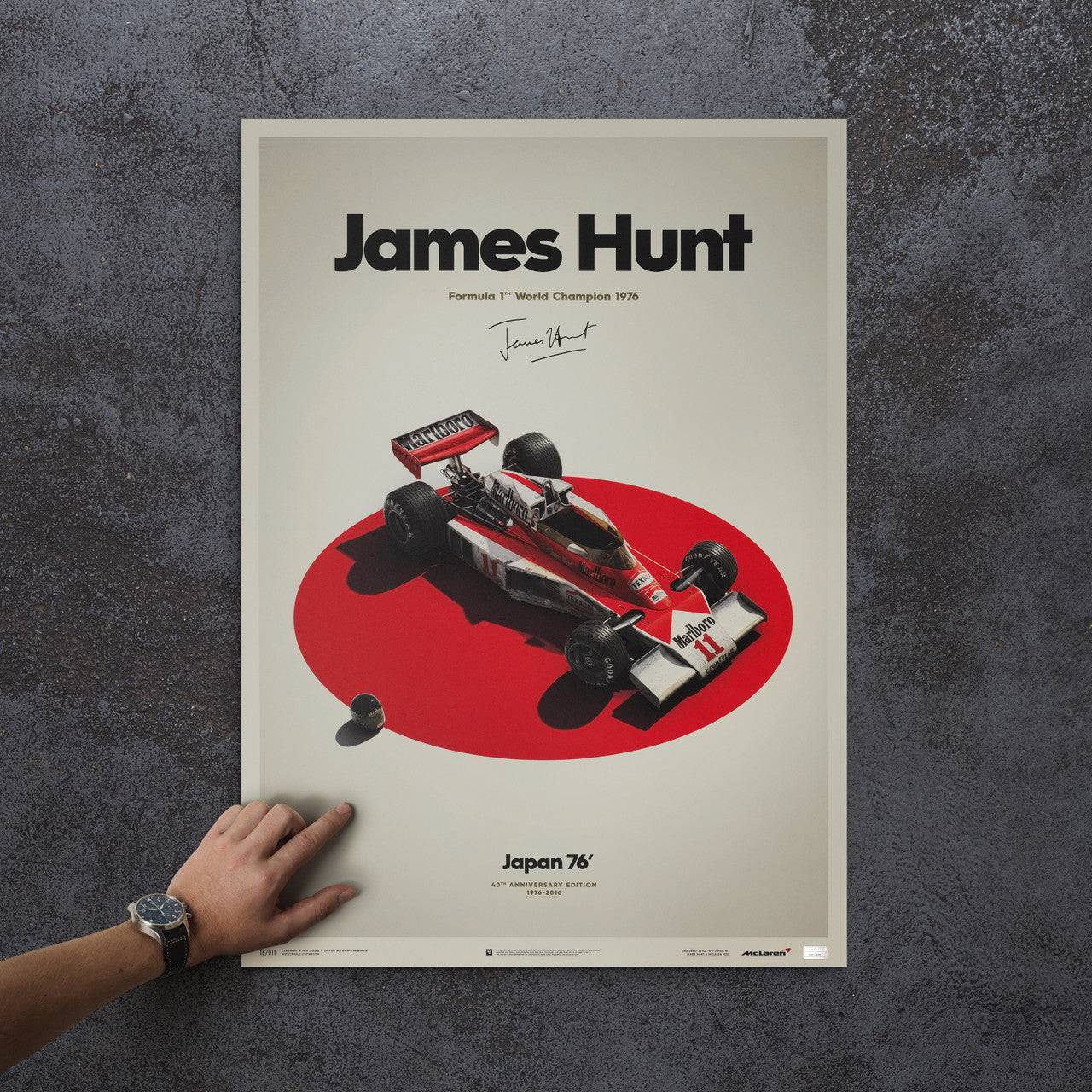 McLaren M23 - James Hunt - Japan - Japanese GP - 1976 - Limited Poster