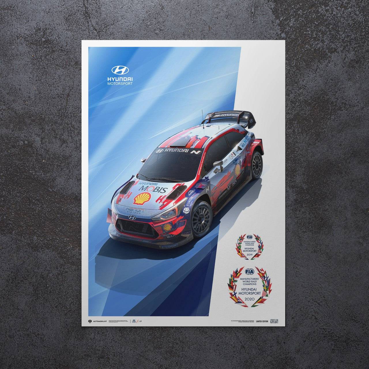 Hyundai Motorsport - WRC Manufacturers’ Champions 2019 and 2020 | Limited Edition | Unique #s