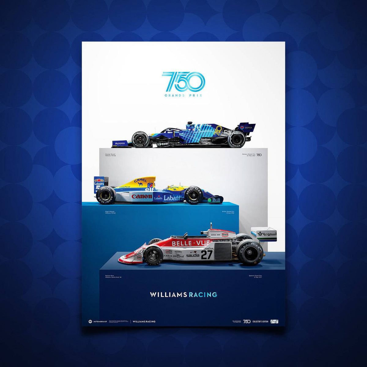 Williams Racing Numbers Williams Racing | 750 Grands Prix | Collector’s Edition Unique Numbers ...