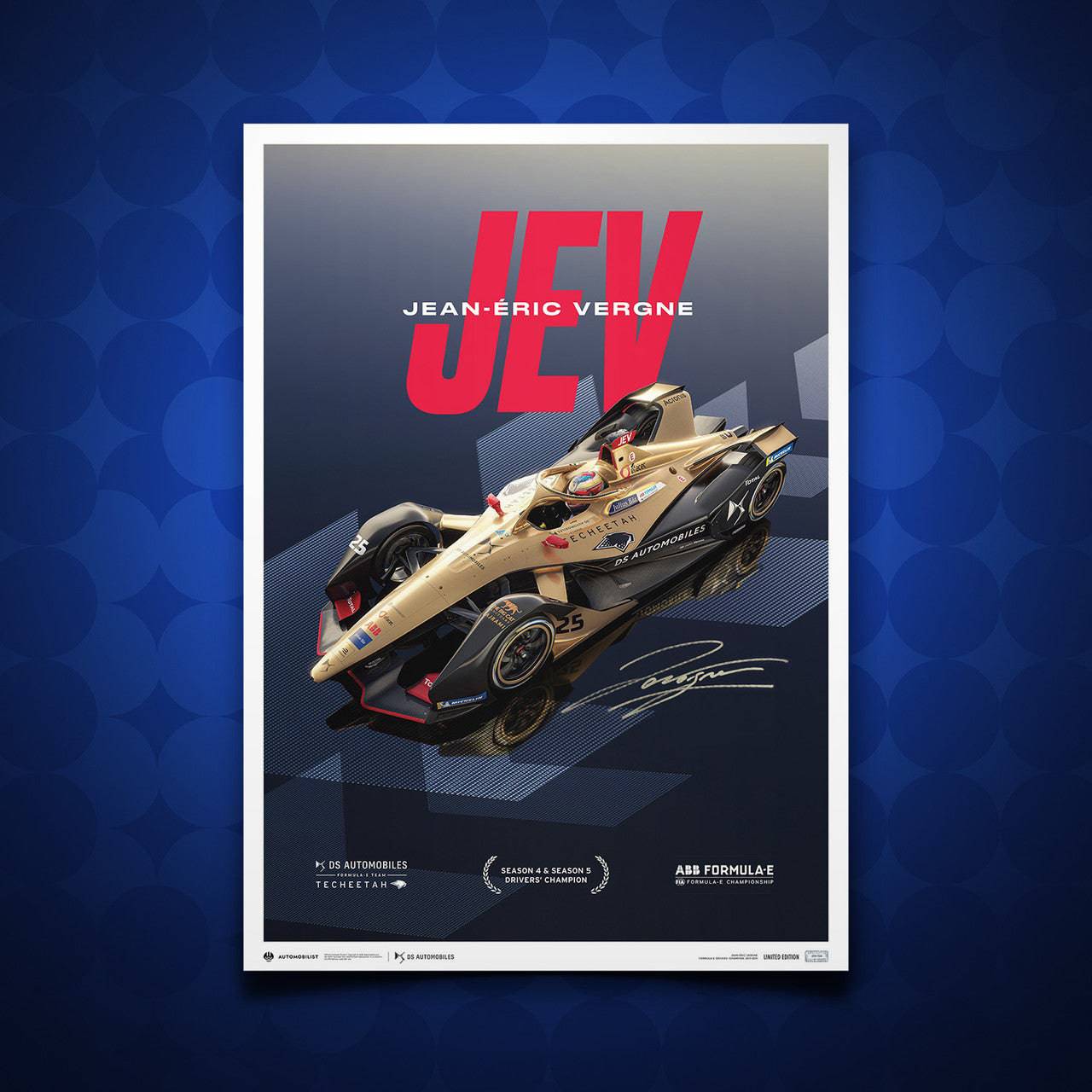 DS TECHEETAH - Formula E Team - Jean-Éric Vergne | Limited Edition | Signed