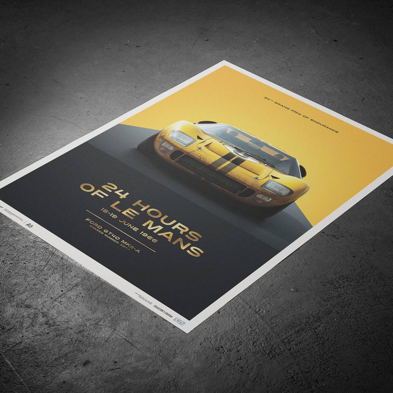 Ford GT40 - XGT-1 - 24H Le Mans - 1966 | Collector’s Edition | Poster