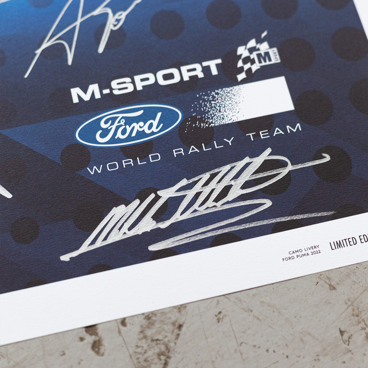 Loeb, Greensmith, Fourmax, Breen, Millener, Wilson - M-Sport Ford Puma Hybrid Rally1 | Signed Limited Edition