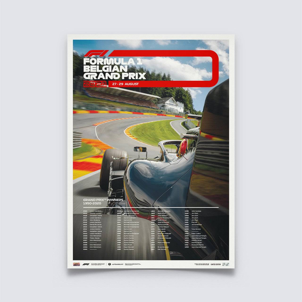 Belgian Grand Max 2022 Red Bull Honda RB18 Formula Poster
