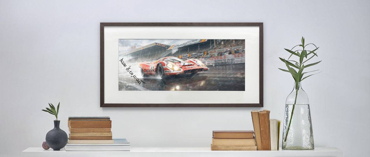 Hans Herrmann - German Engineering, Hollywood Ending - Le Mans 1970 | Signed Small Artwork