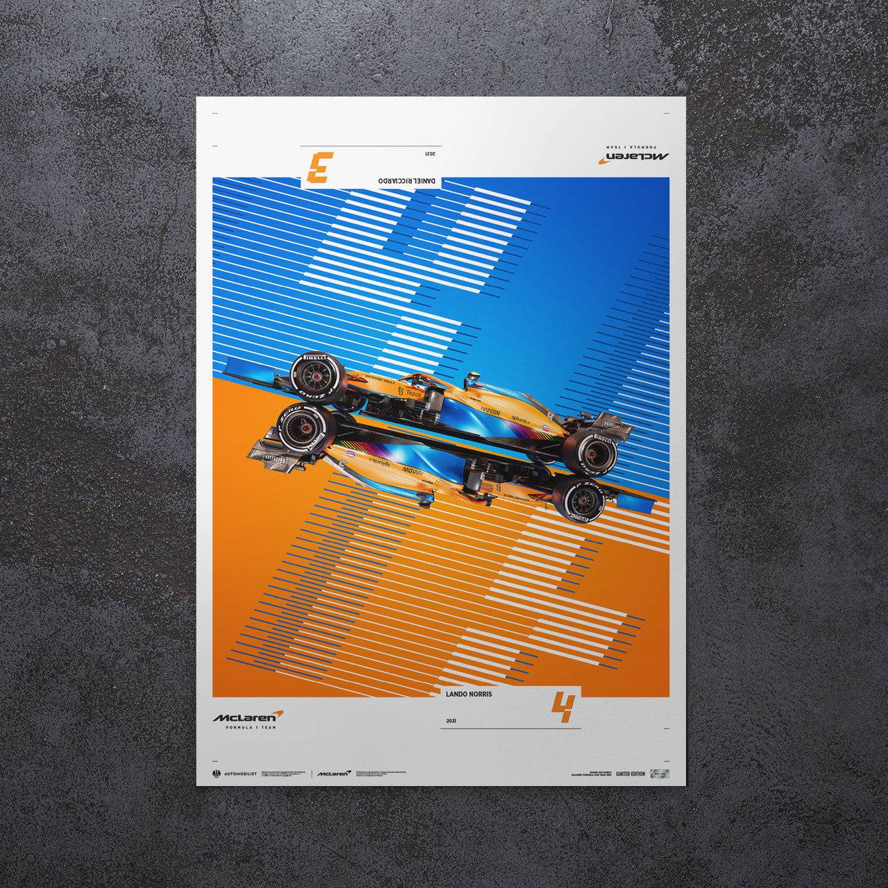 2021 Monaco Grand Prix McLaren Formula1 Poster