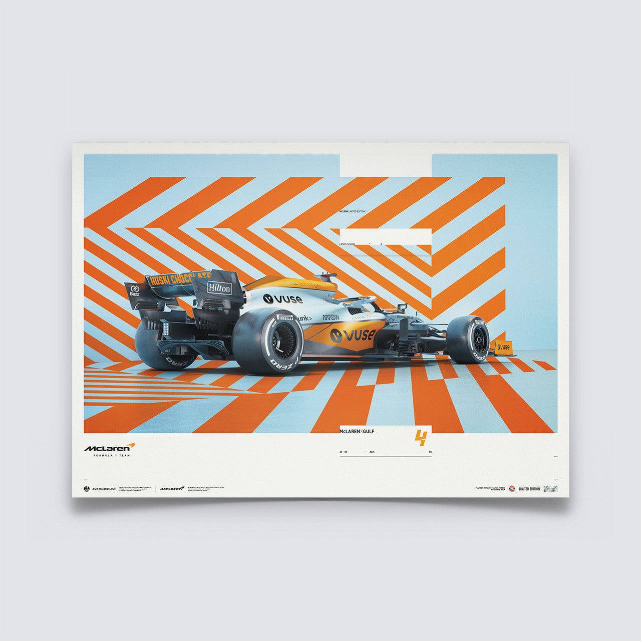 McLaren x Gulf - Lando Norris - Horizontal - 2021 | Limited Edition
