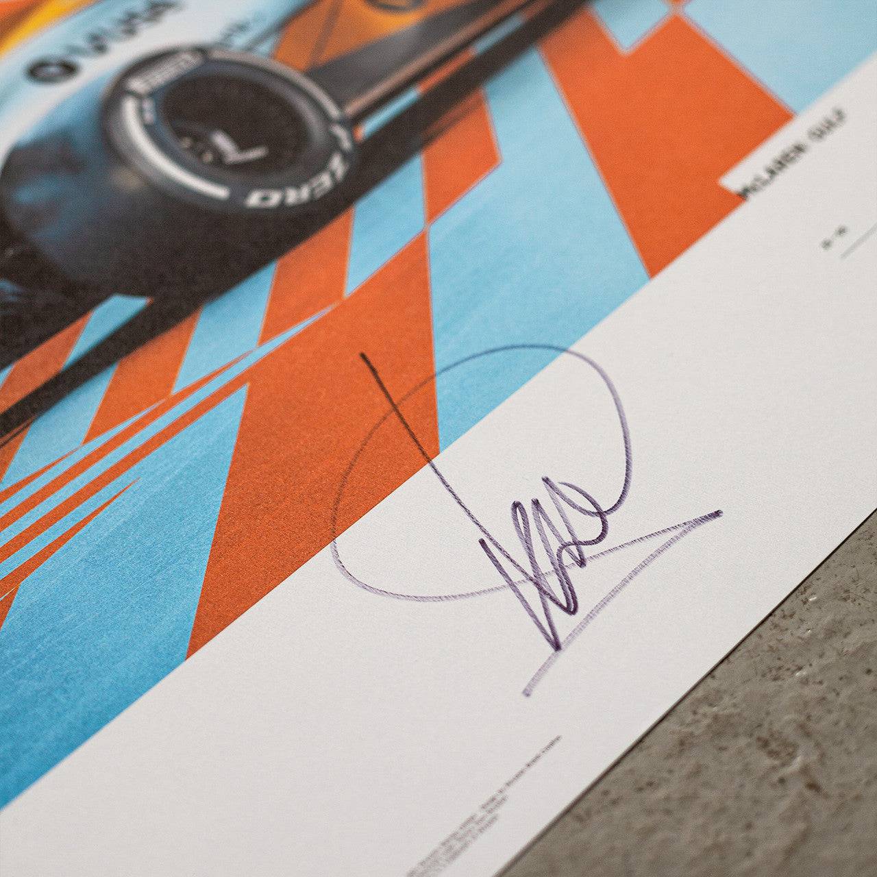 Lando Norris Signed - McLaren x Gulf - Horizontal -  2021 | Limited Edition