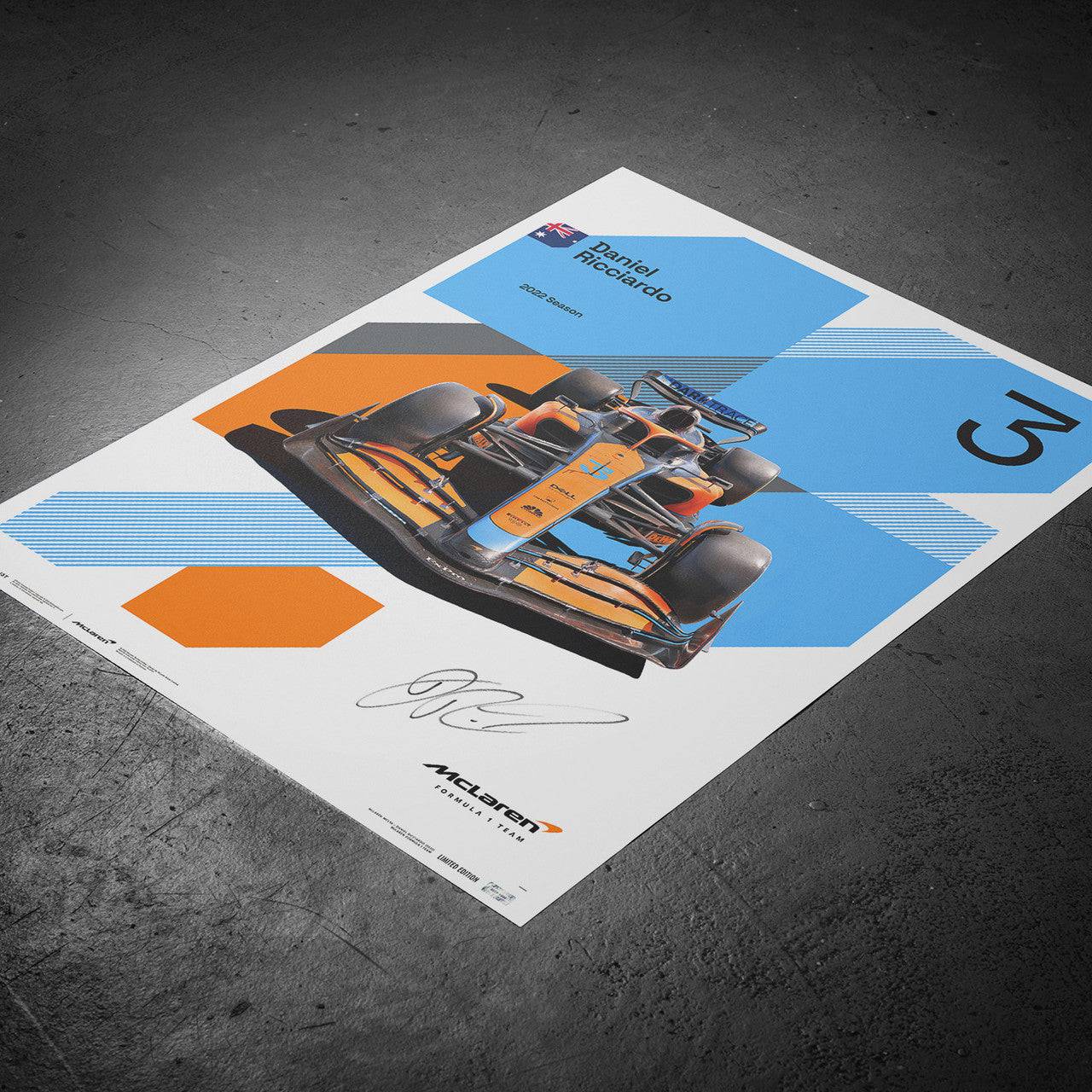 Signed by Daniel Ricciardo - McLaren Formula 1 Team - Daniel Ricciardo - 2022 | Limited Edition