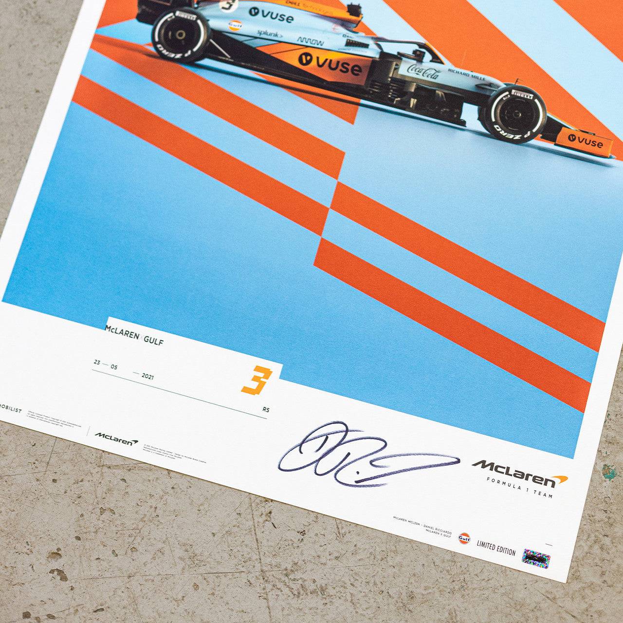 Daniel Ricciardo - McLaren x Gulf - Edition 2  - 2021 | Signed Limited Edition