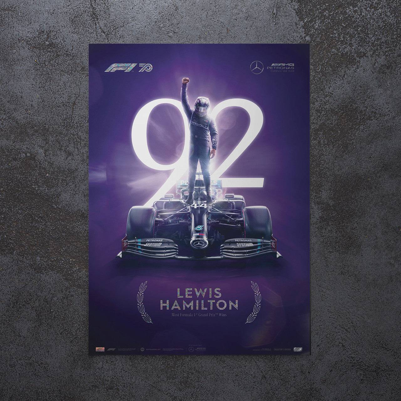 Mercedes-AMG Petronas F1 Team - 92nd Record-Breaking Win | Lewis Hamilton Edition - Poster