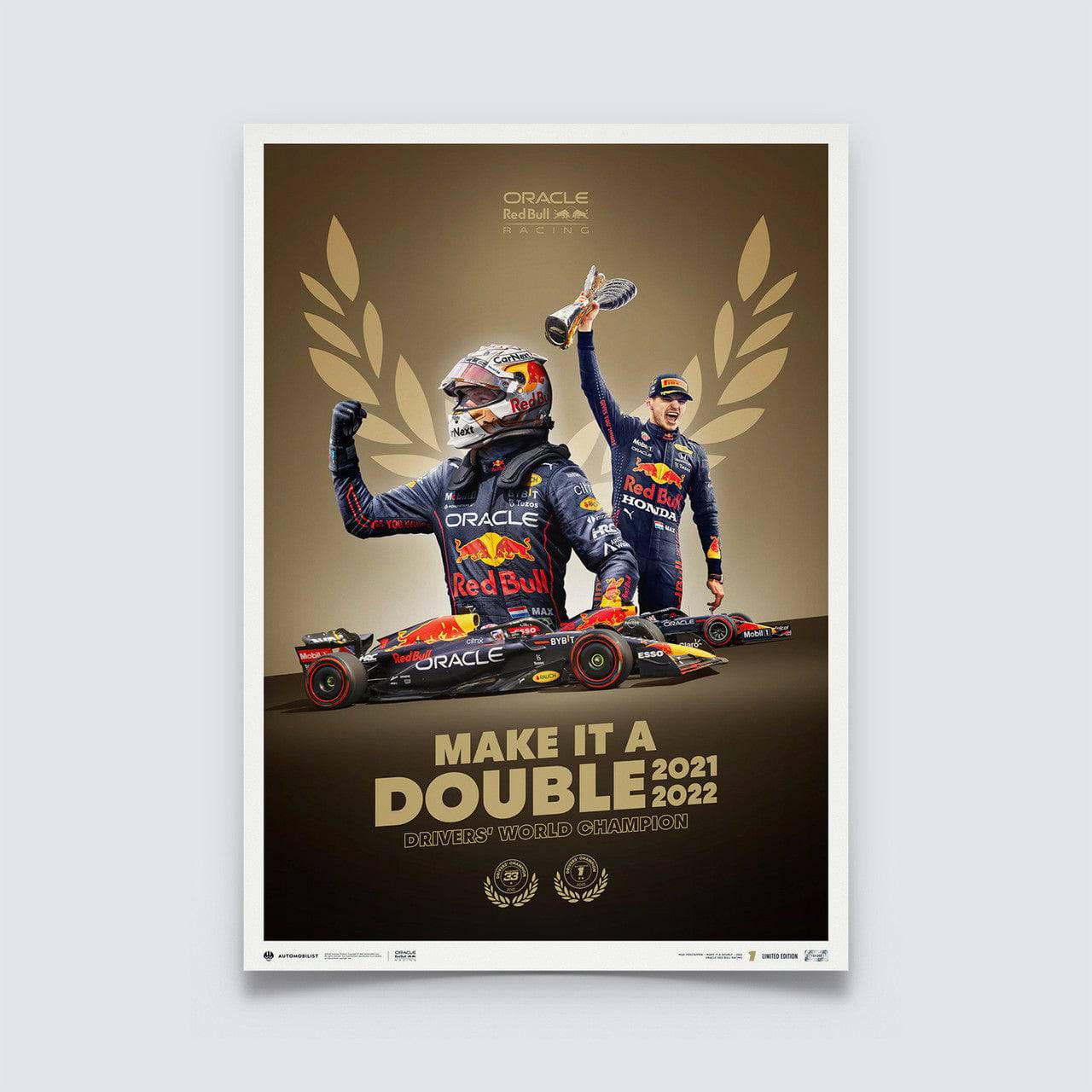 Official Red Bull Racing 2021 Max Verstappen World Champion T