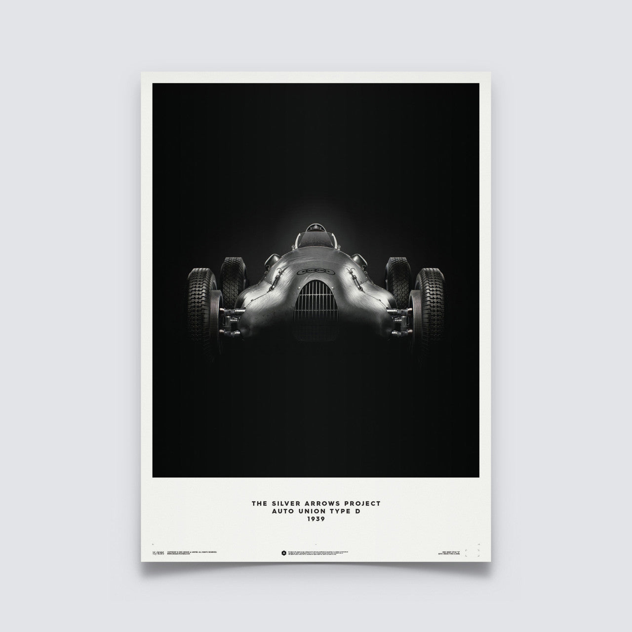 Auto Union Type D - Silver - 1939 - Poster