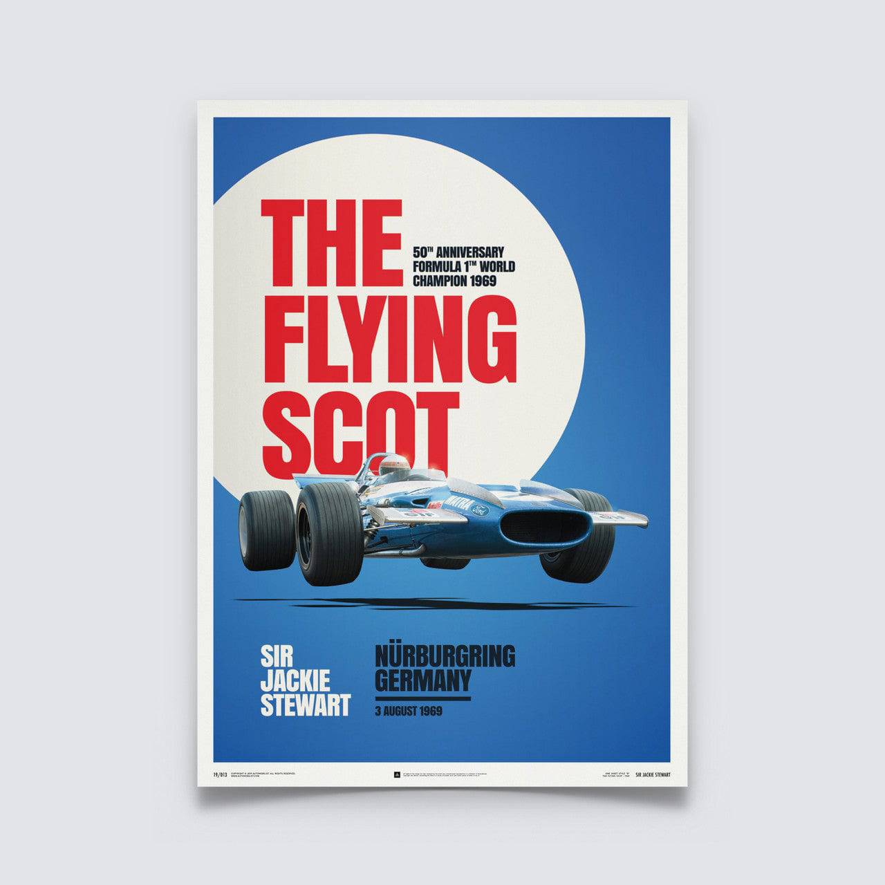 Matra MS80 - Sir Jackie Stewart - The Flying Scot - Nürburgring GP - 1969 - Poster