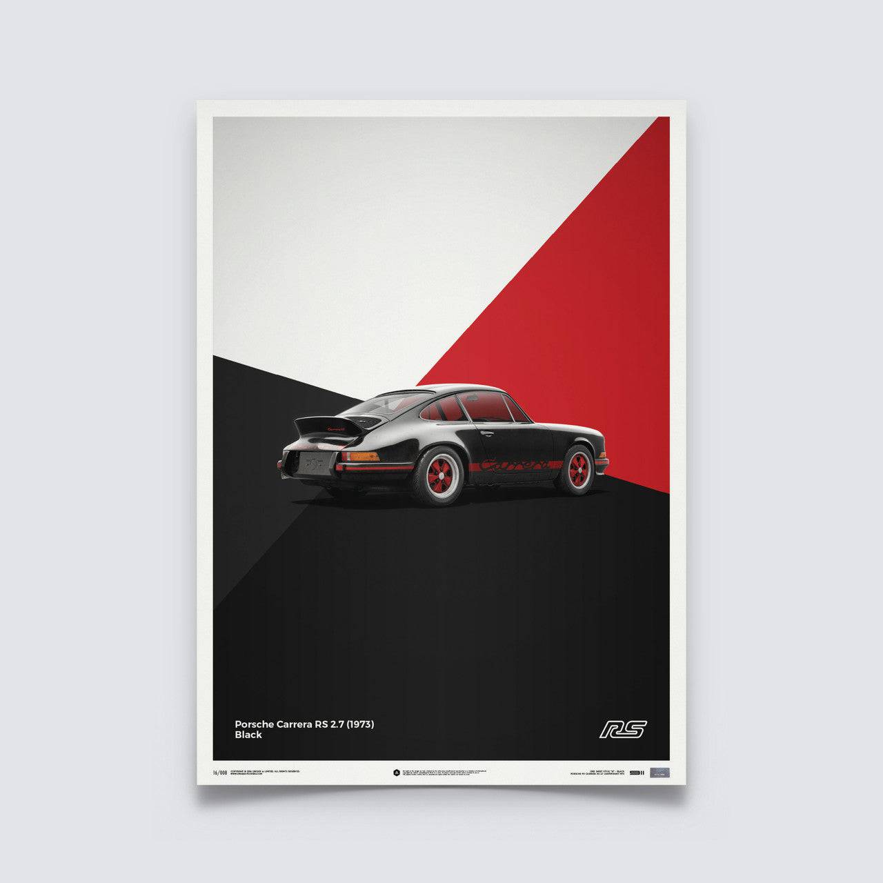 Porsche 911 RS - Black - Limited Poster