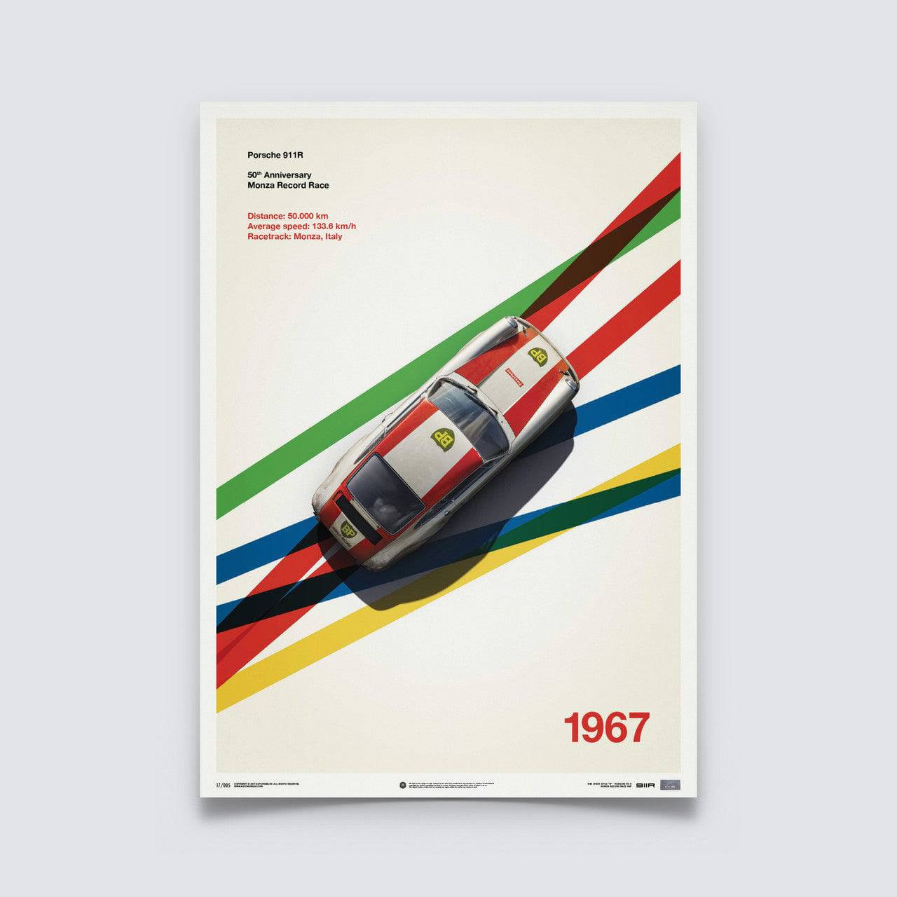 Porsche 911R Automobilist 1967 Racing Limited | Monza Poster BP