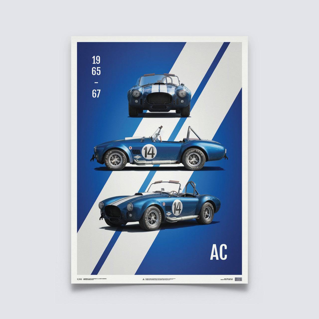 Shelby-Ford AC Cobra Mk III - Blue - 1965 - Limited Poster