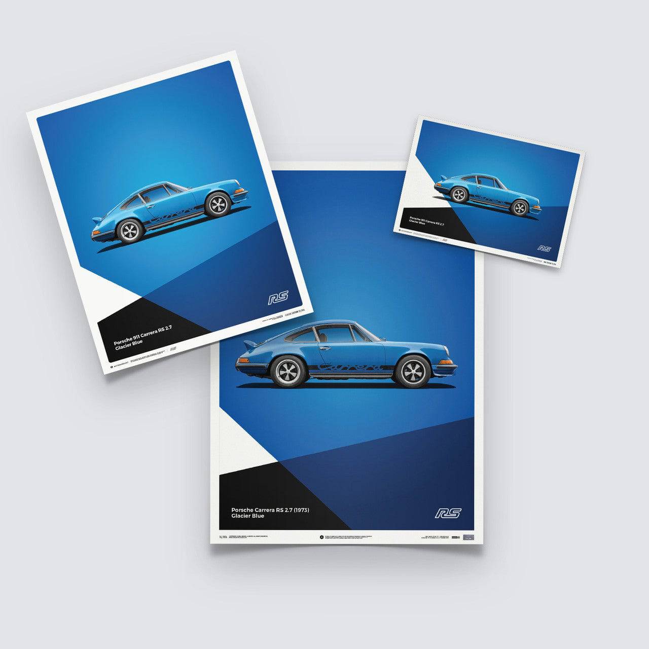 Porsche 911 RS – Blue – Poster