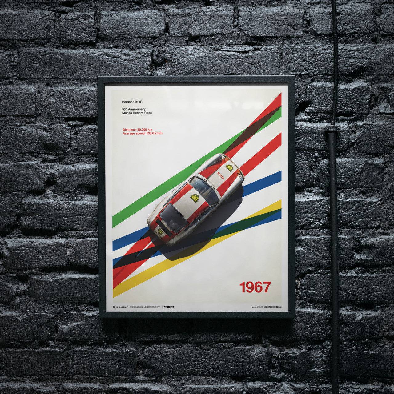 Limited Porsche 911R 1967 Racing Monza Automobilist | Poster BP