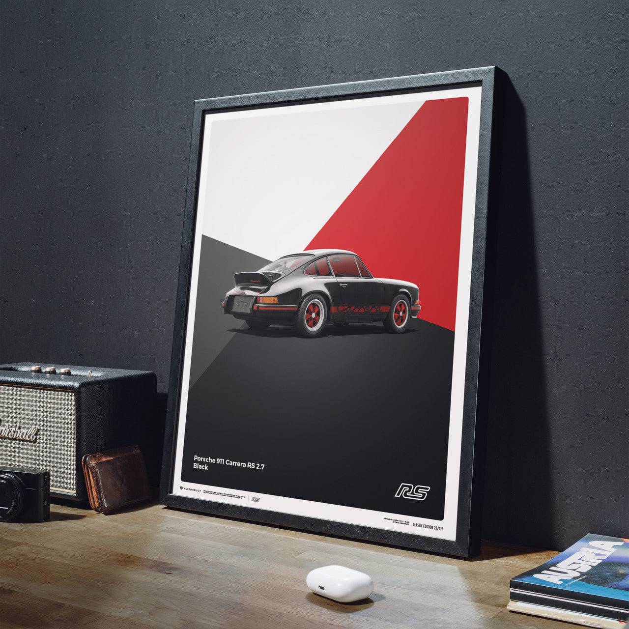 Automobilist | Porsche 911 RS - Blue - Limited Poster | Standard Poster Size