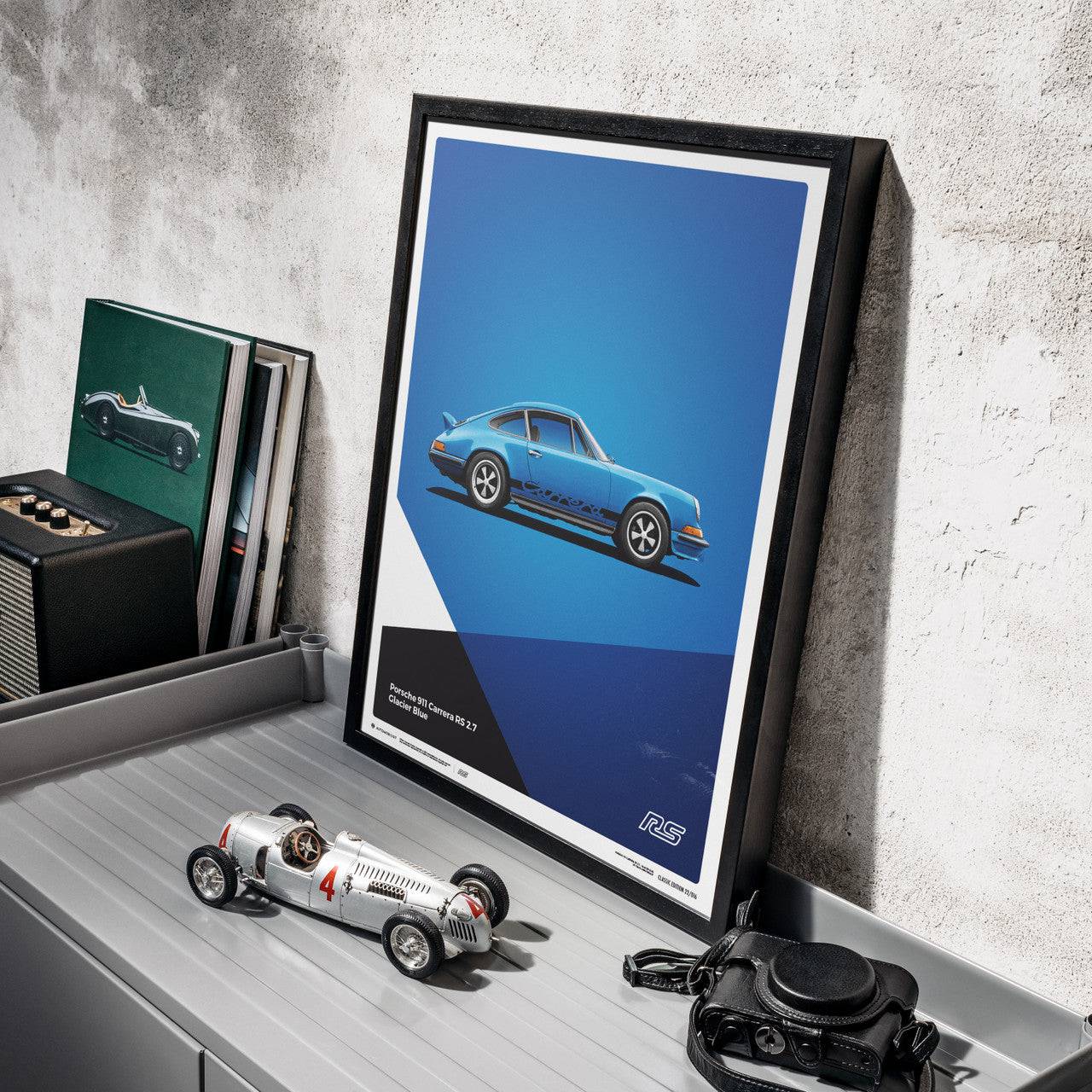 Porsche 911 RS - Blue - Limited Poster