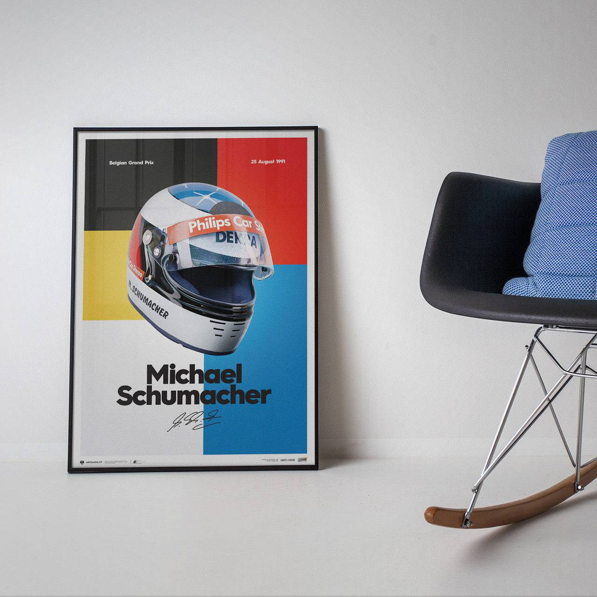 Michael Schumacher | 1991 Helmet | Schumacher Poster | Automobilist