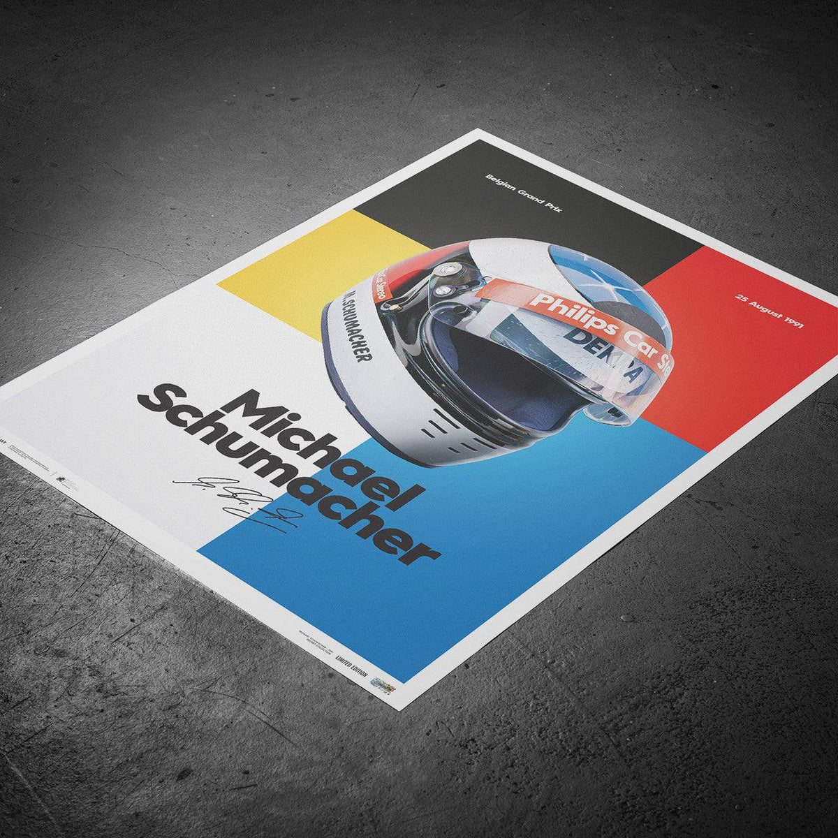 Michael Schumacher | 1991 Helmet | Schumacher Poster | Automobilist