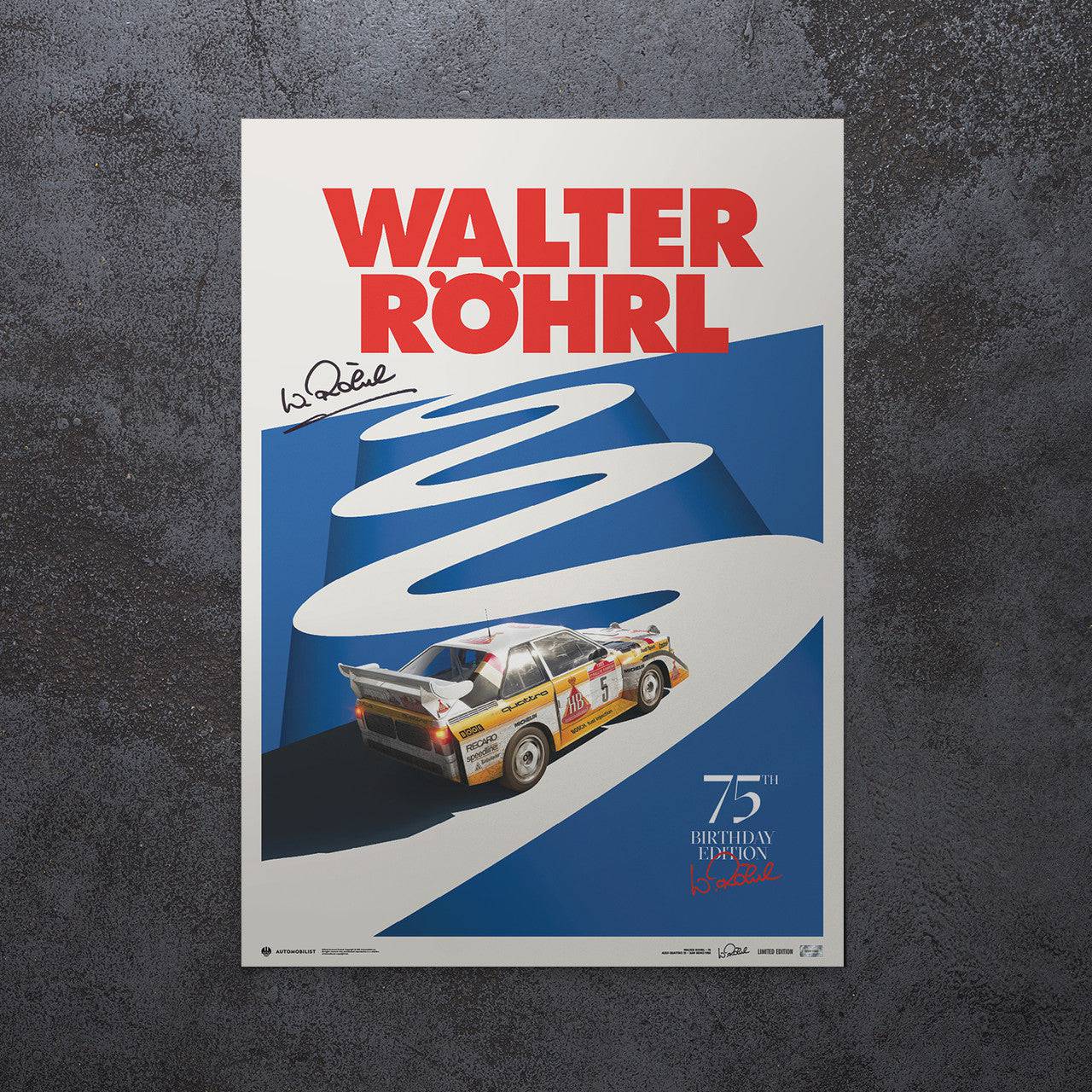 Walter Röhrl Signed - 75th Birthday - San Remo 1985 | Limited Edition