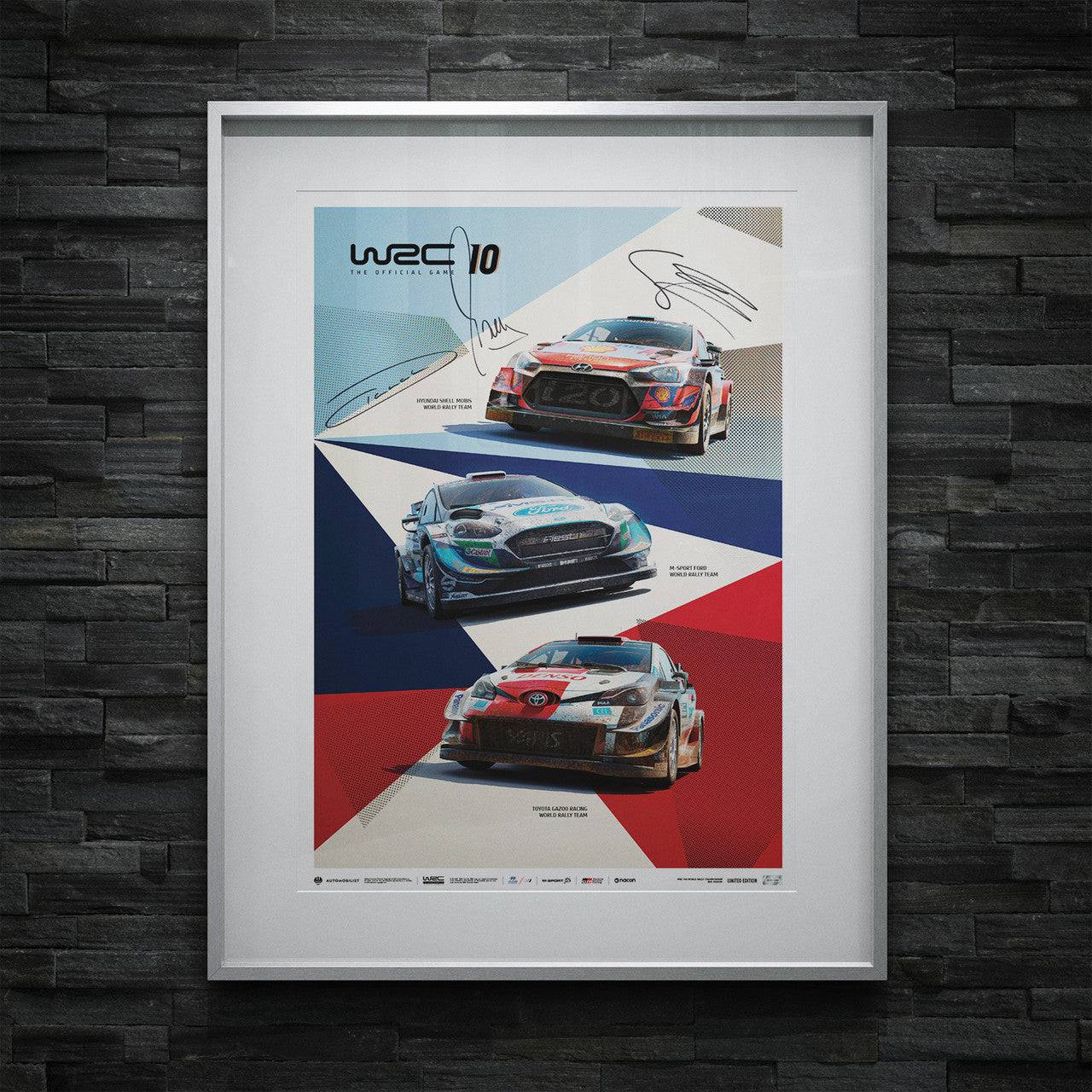 Tanak, Breen, Neuville - WRC 10 - The Official Game Cover | Signed Limited Edition
