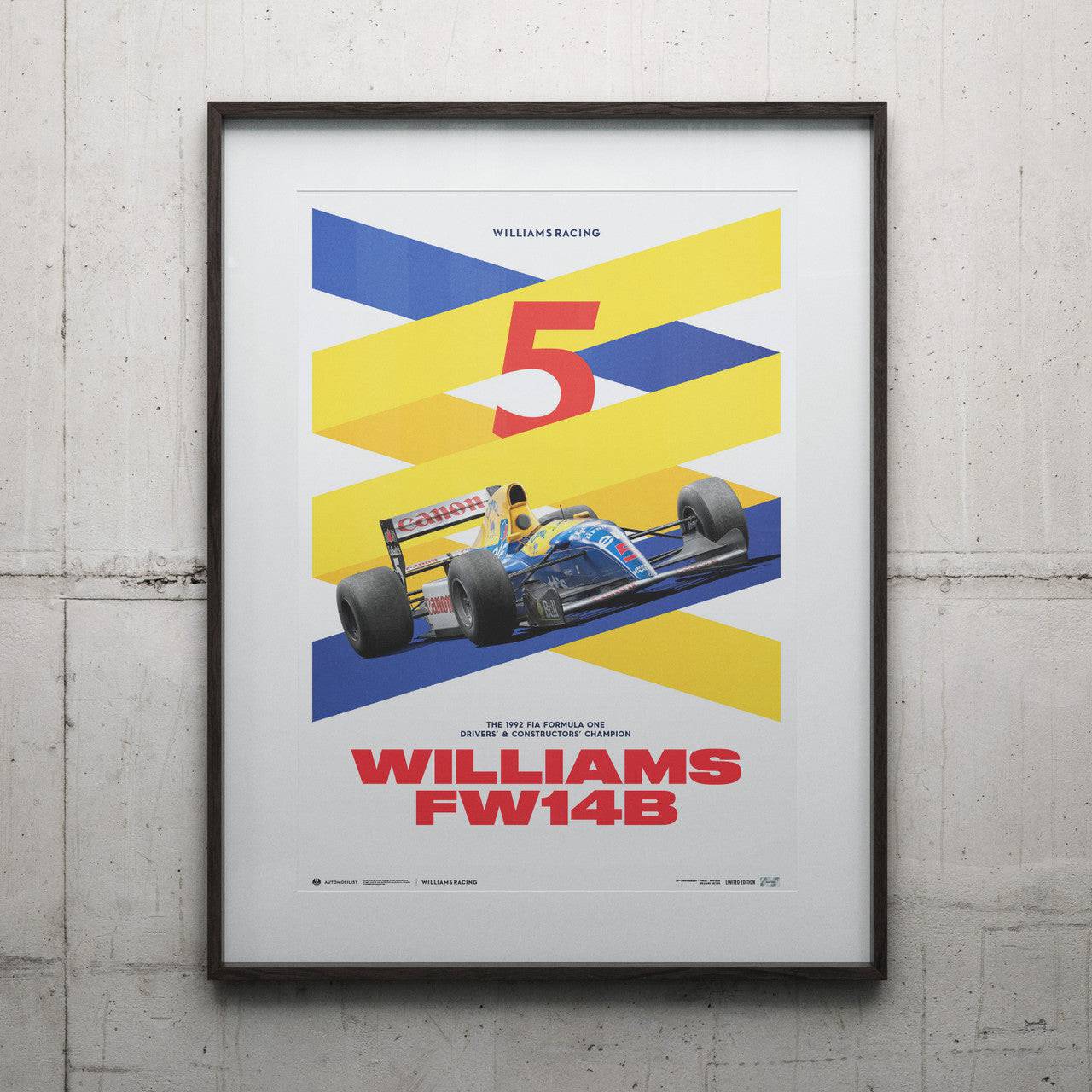 Williams Racing - Red Five - F1® World Drivers' & Constructors' Champion - 1992 | Limited Edition | Unique #s